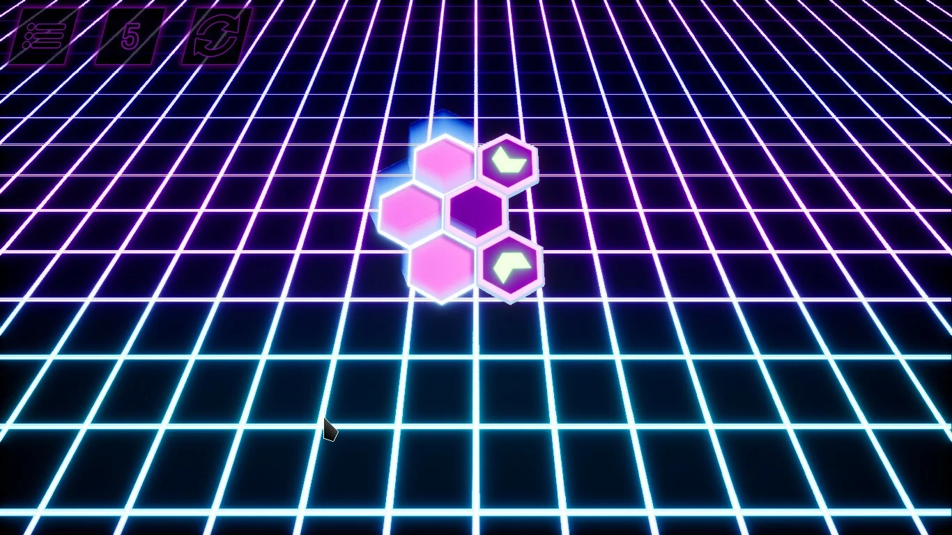Изображение игры: Retrowave Hexon