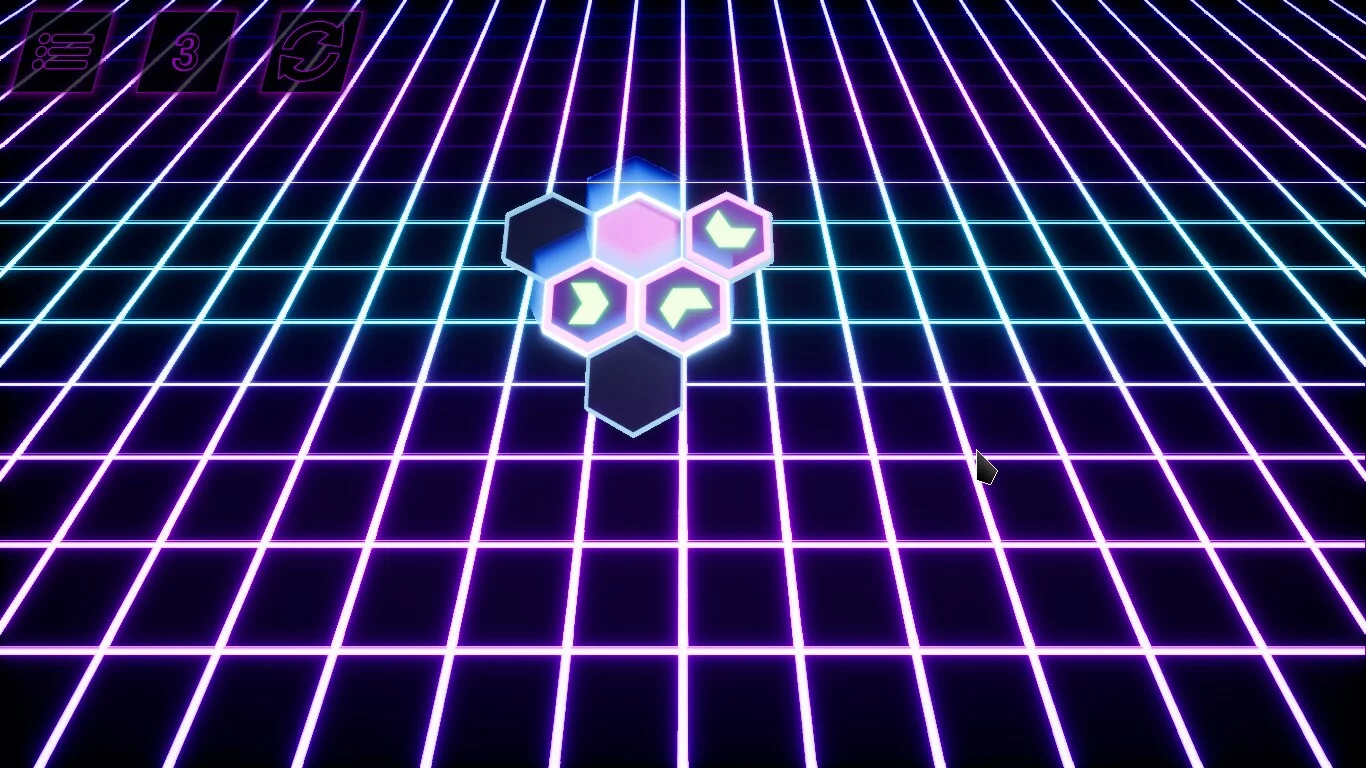 Изображение игры: Retrowave Hexon