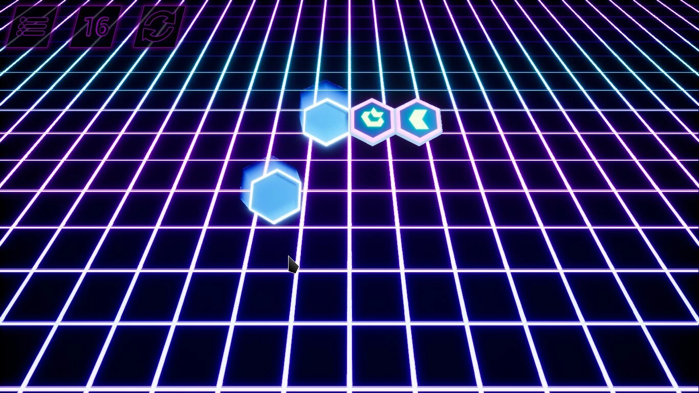 Изображение игры: Retrowave Hexon