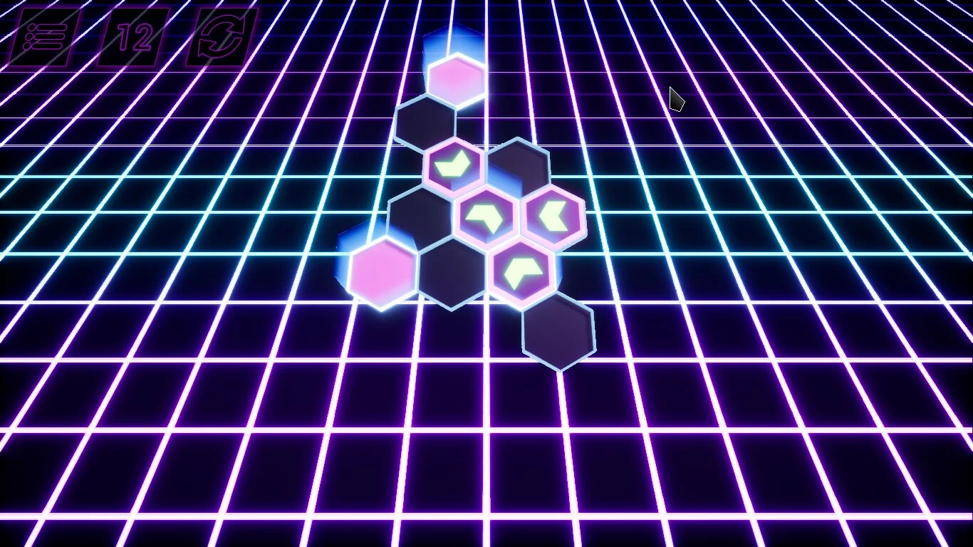 Изображение игры: Retrowave Hexon