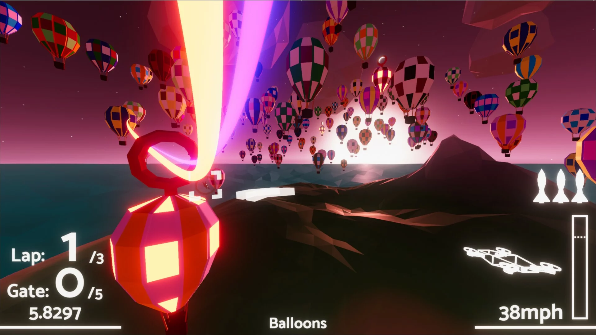 Изображение игры: Sunset 20 Drone Racer