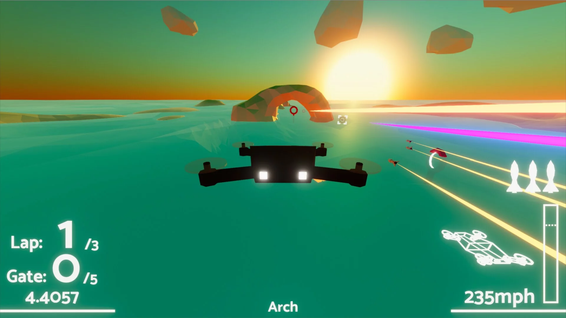 Изображение игры: Sunset 20 Drone Racer