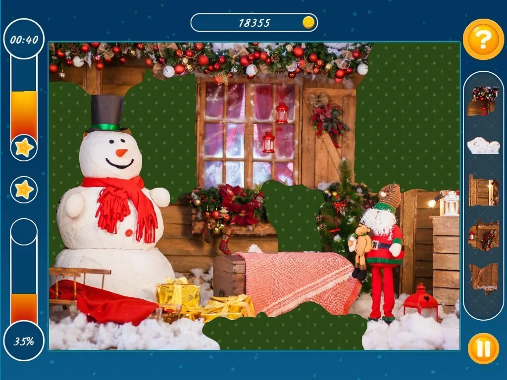 Изображение игры: Holiday Mosaics Christmas Puzzles