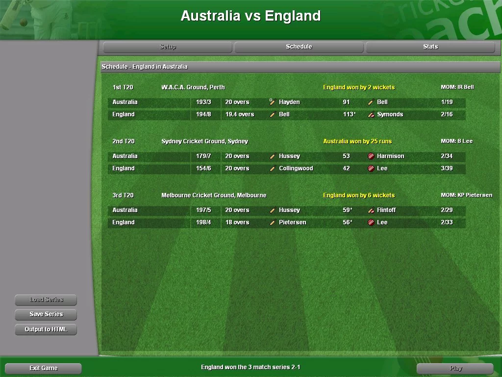 Изображение игры: Cricket Coach 2007