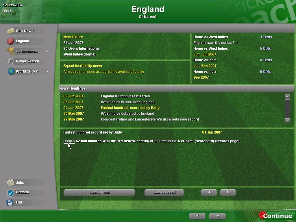 Изображение игры: Cricket Coach 2007