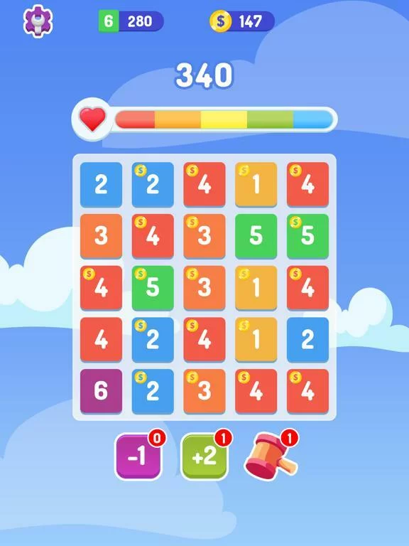 Изображение игры: Merge Numbers Plus