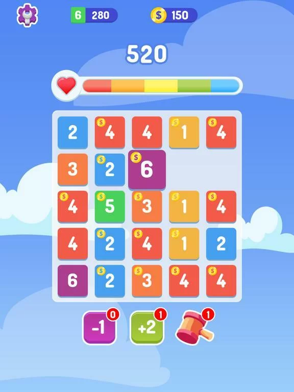 Изображение игры: Merge Numbers Plus