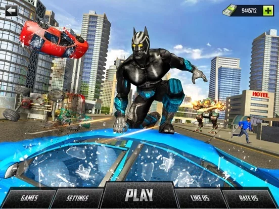 Изображение игры: Panther Superhero City Battle