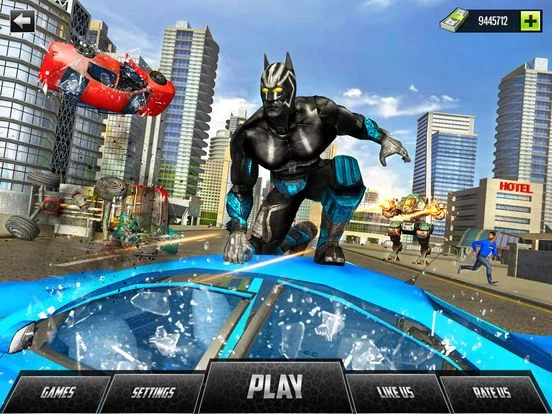 Изображение игры: Panther Superhero City Battle