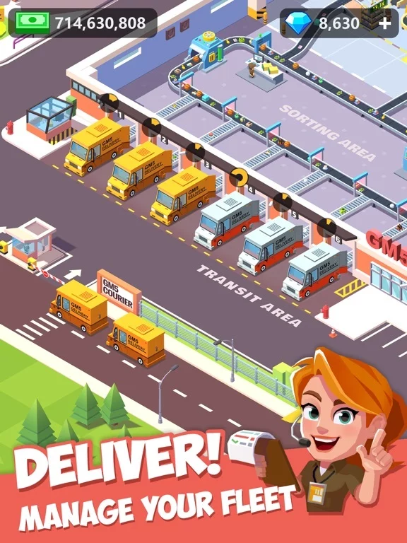 Изображение игры: Idle Courier Tycoon
