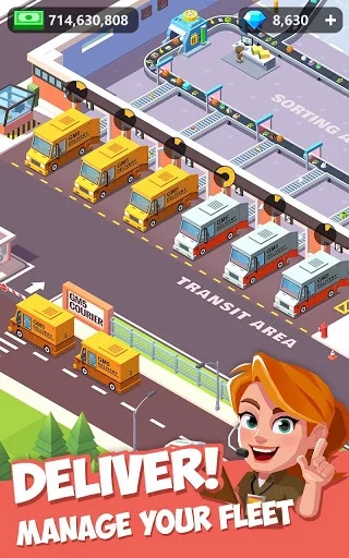 Изображение игры: Idle Courier Tycoon - 3D Business Manager