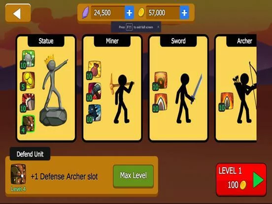 Изображение игры: Stick War: Stickman Legacy