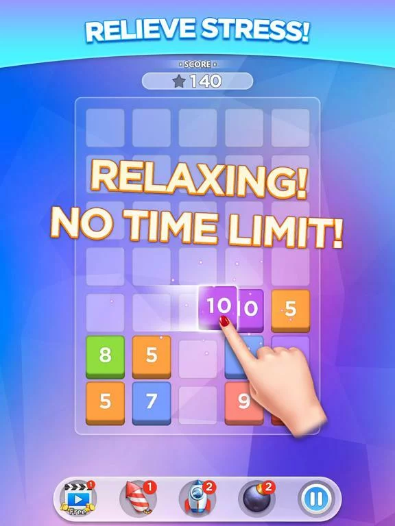 Изображение игры: Merge Number Puzzle.