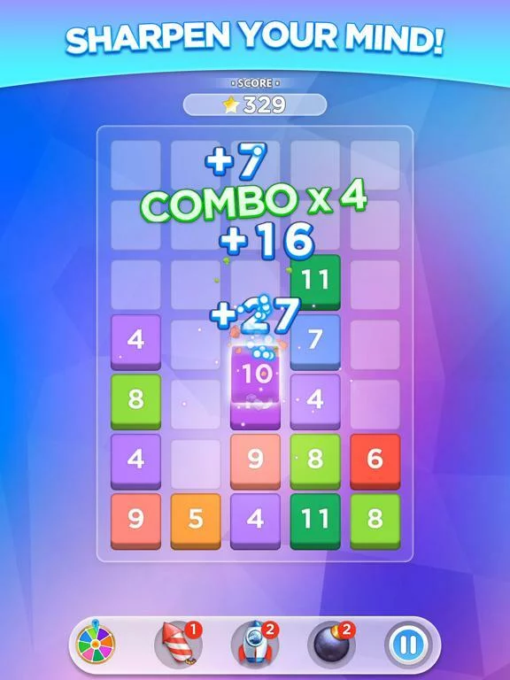 Изображение игры: Merge Number Puzzle.