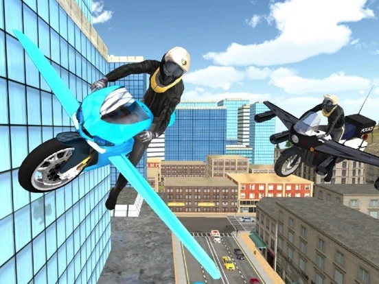 Изображение игры: Flying Motorbike Simulator