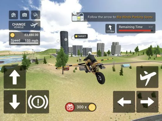 Изображение игры: Flying Motorbike Simulator