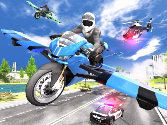 Изображение игры: Flying Motorbike Simulator