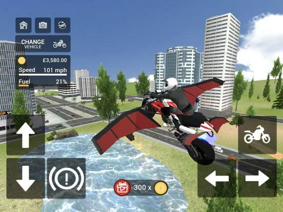 Изображение игры: Flying Motorbike Simulator