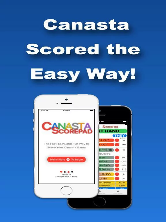 Изображение игры: Canasta ScorePad