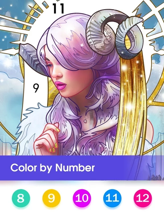 Изображение игры: Paint by number: Relax