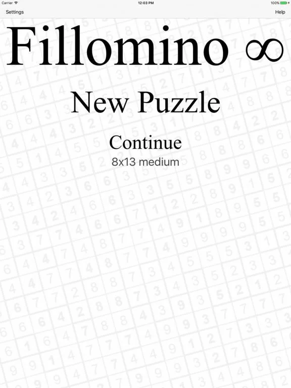 Изображение игры: Fillomino Infinite