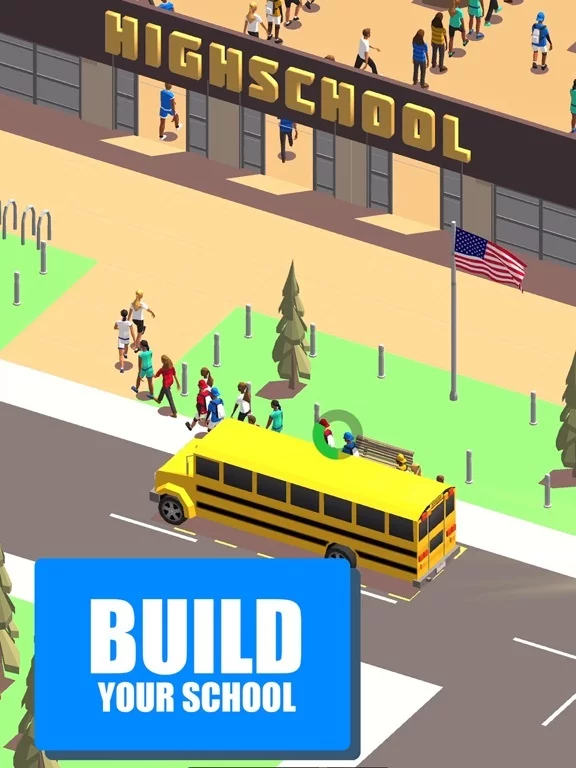 Изображение игры: Idle School 3d - Tycoon Game