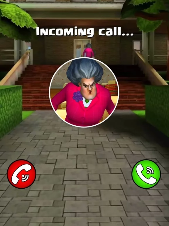Изображение игры: Call Scary Teacher Neighbor