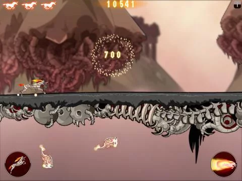 Изображение игры: Robot Unicorn Attack Heavy Metal Edition