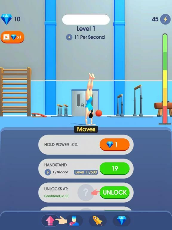 Изображение игры: Idle Gymnastics