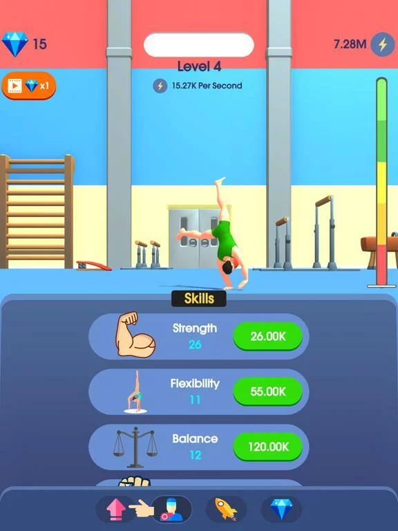 Изображение игры: Idle Gymnastics