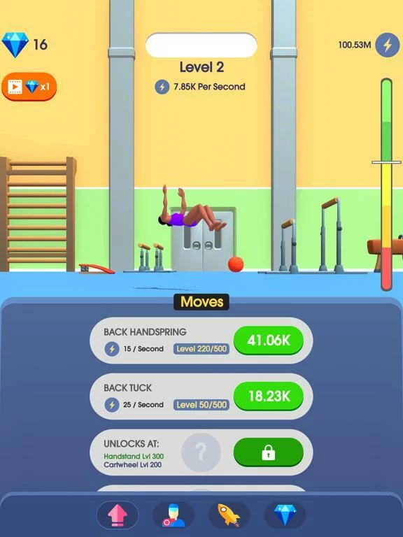 Изображение игры: Idle Gymnastics