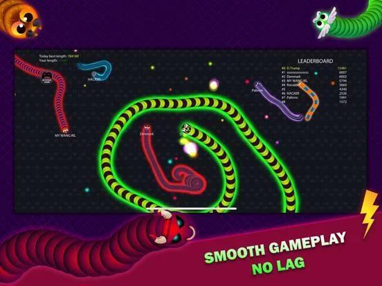 Изображение игры: Worm.io - The Slither Battle
