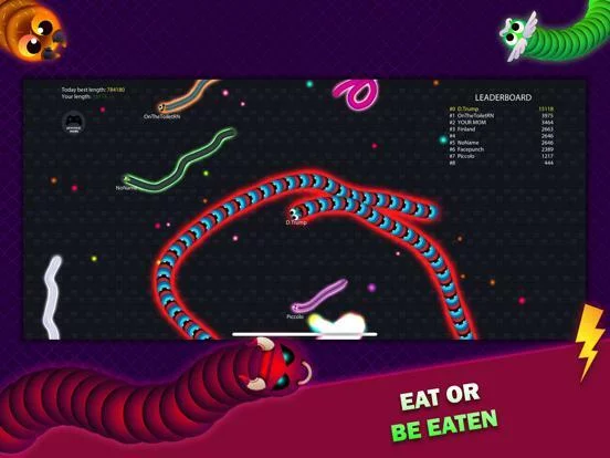 Изображение игры: Worm.io - The Slither Battle