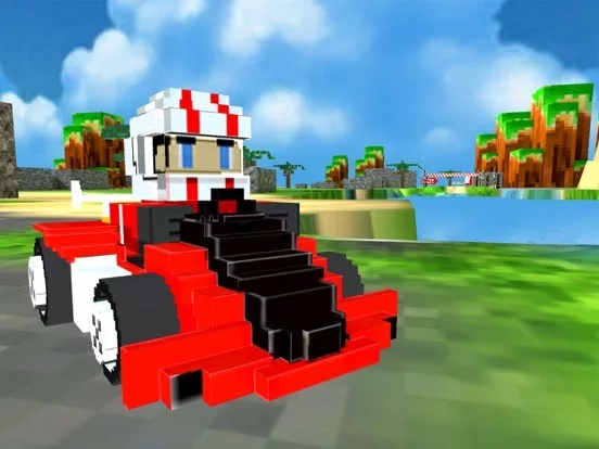 Изображение игры: 3D Super Block Kart - Blocky Pixel Go-Kart Road Racing Game Pro