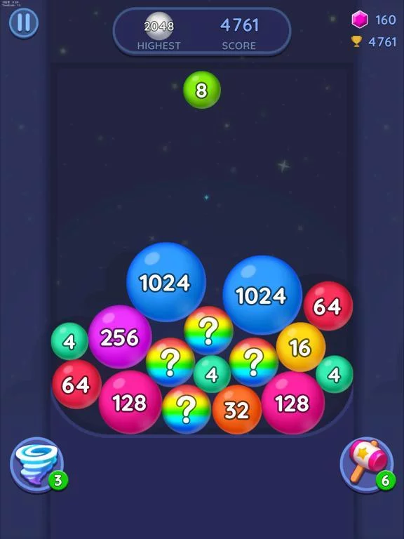 Изображение игры: 2048 Merge Bubbles!