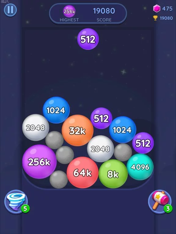 Изображение игры: 2048 Merge Bubbles!