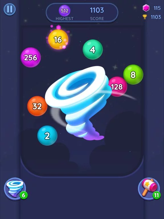 Изображение игры: 2048 Merge Bubbles!