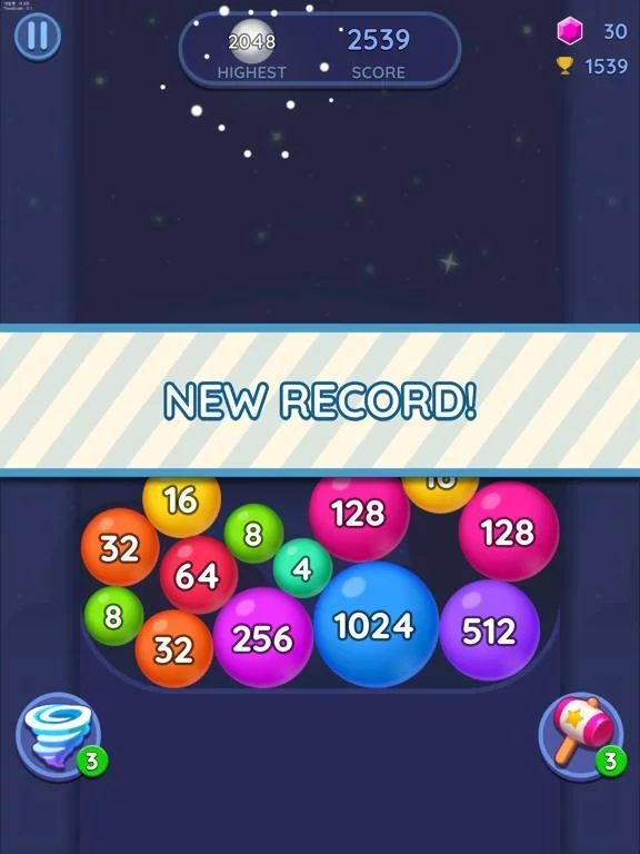 Изображение игры: 2048 Merge Bubbles!