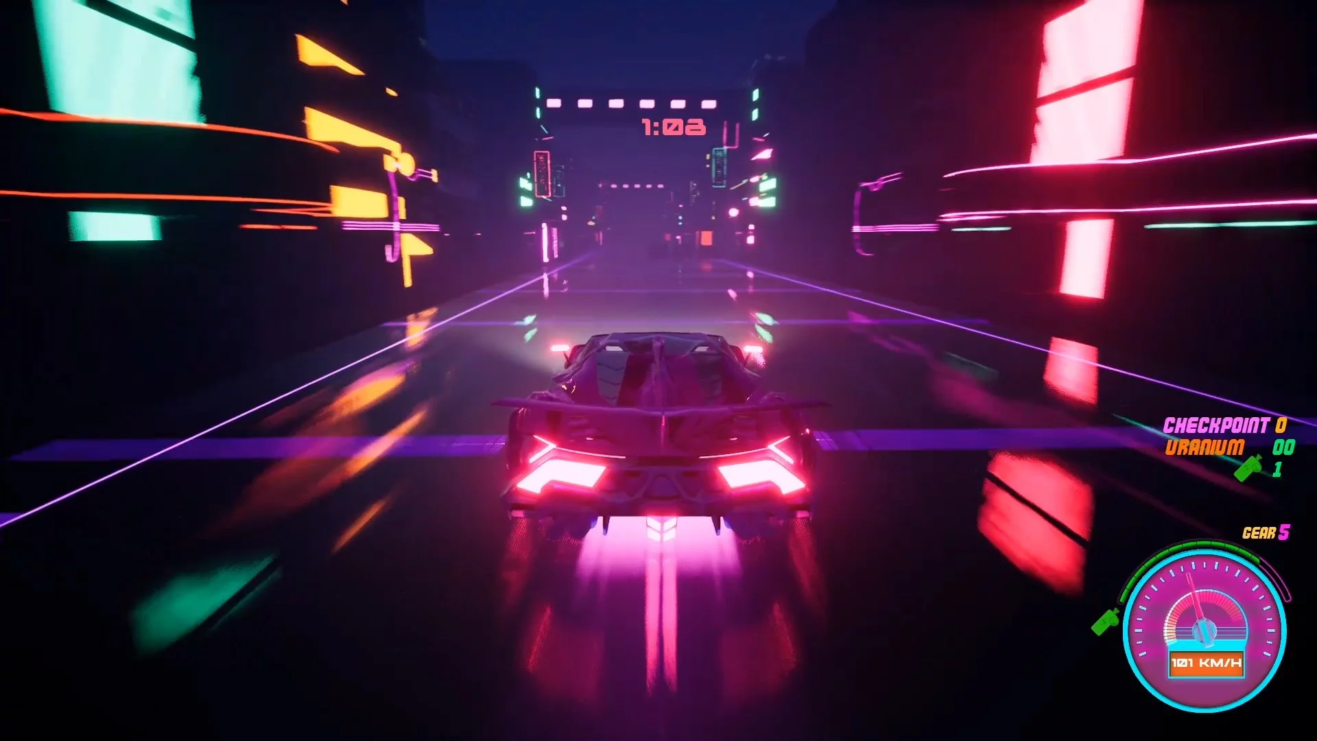 Изображение игры: Rhythmic Retro Racer