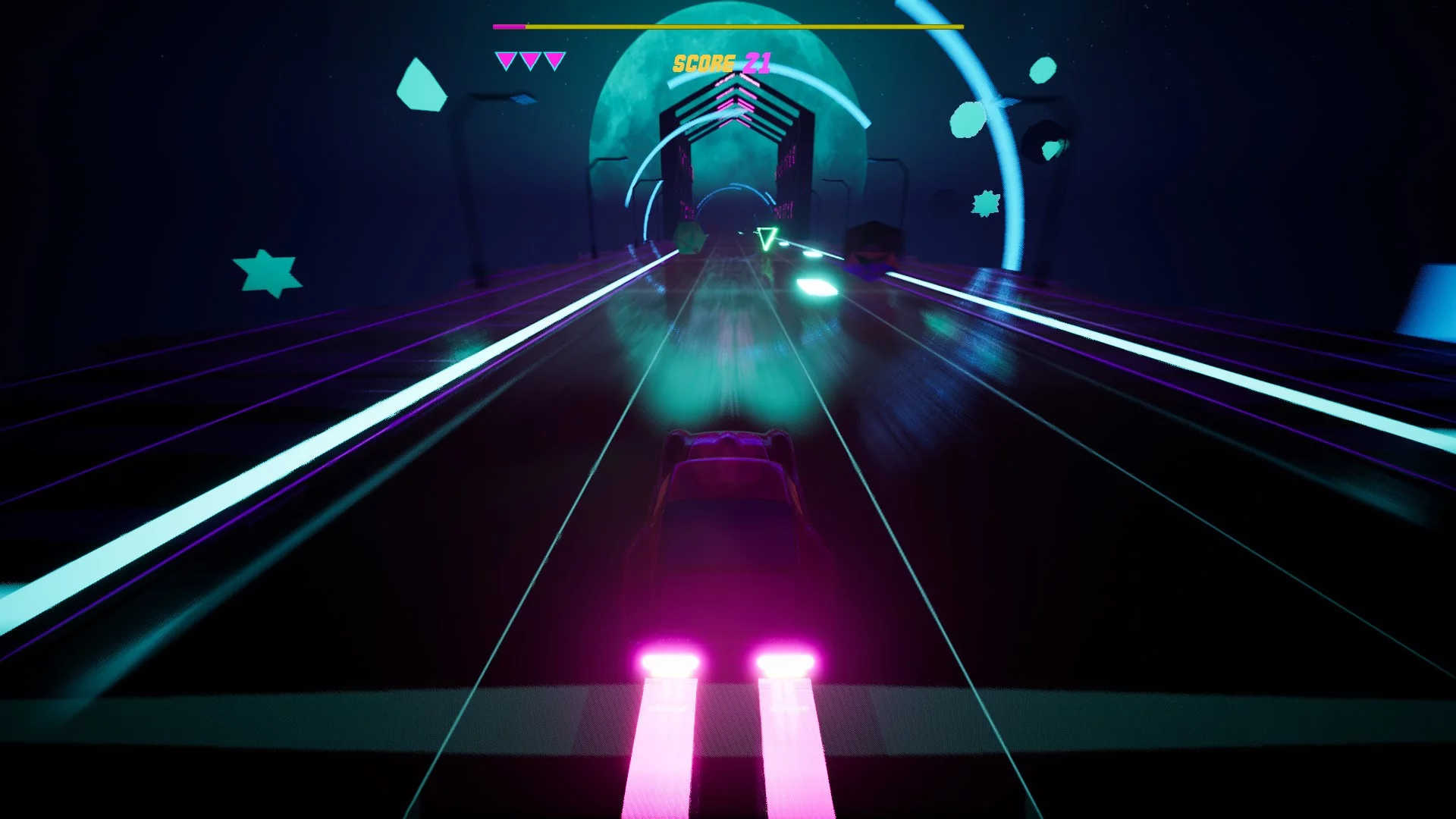 Изображение игры: Rhythmic Retro Racer