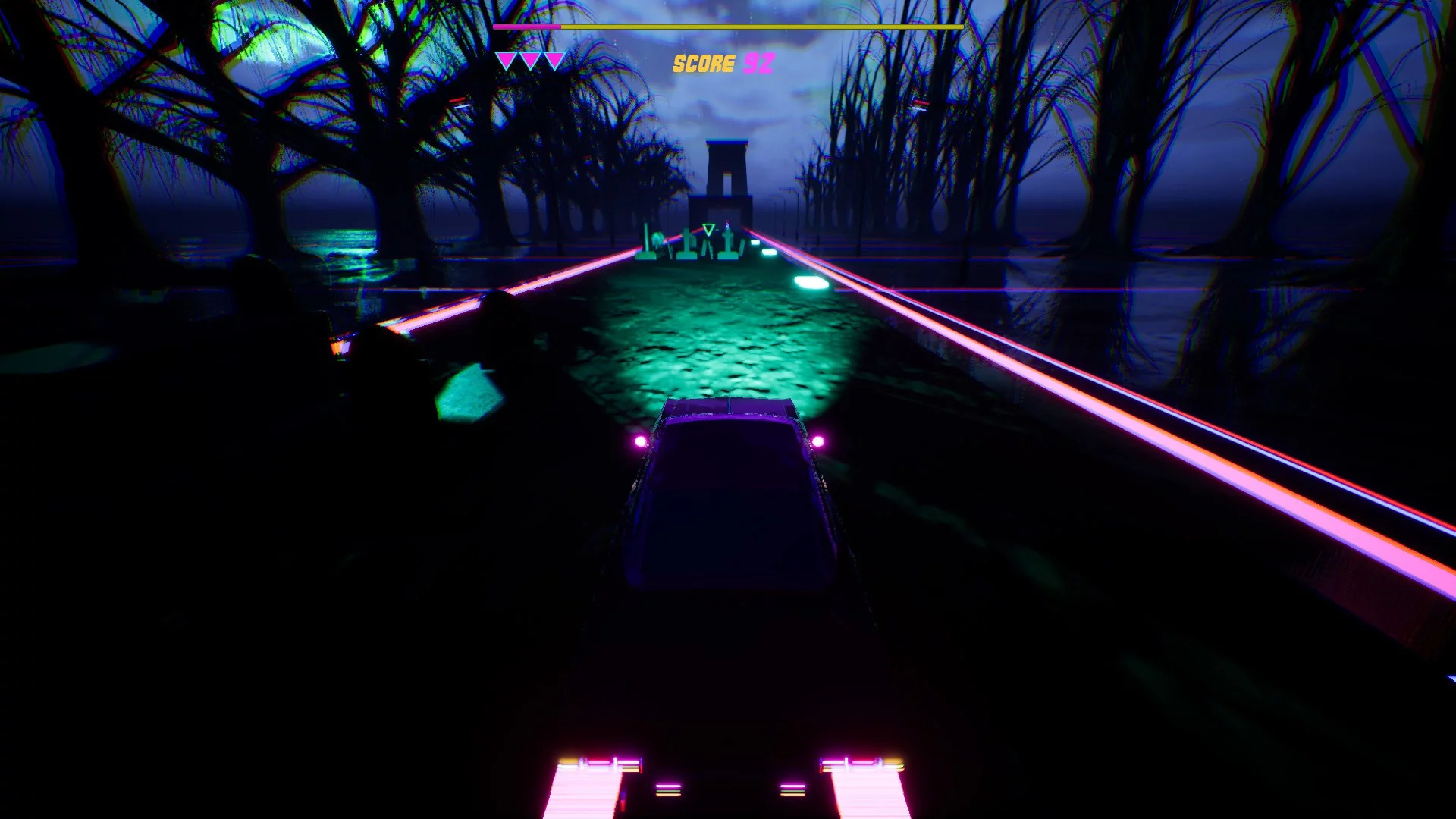 Изображение игры: Rhythmic Retro Racer