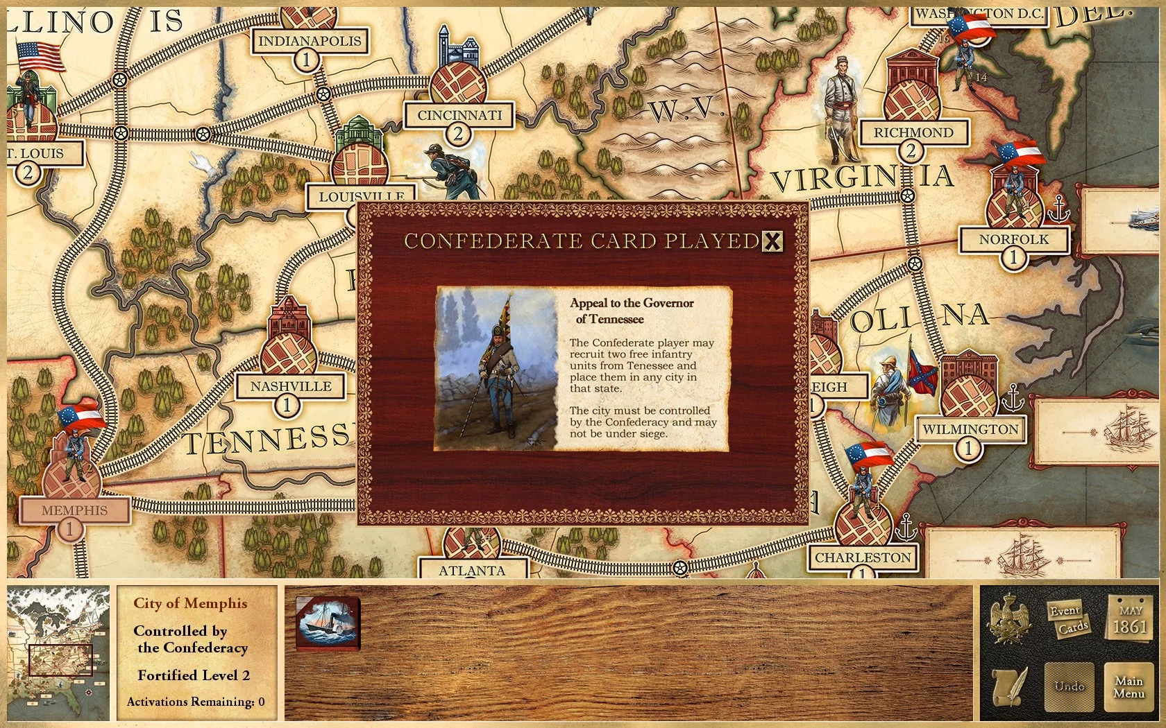 Изображение игры: Victory and Glory: The American Civil War