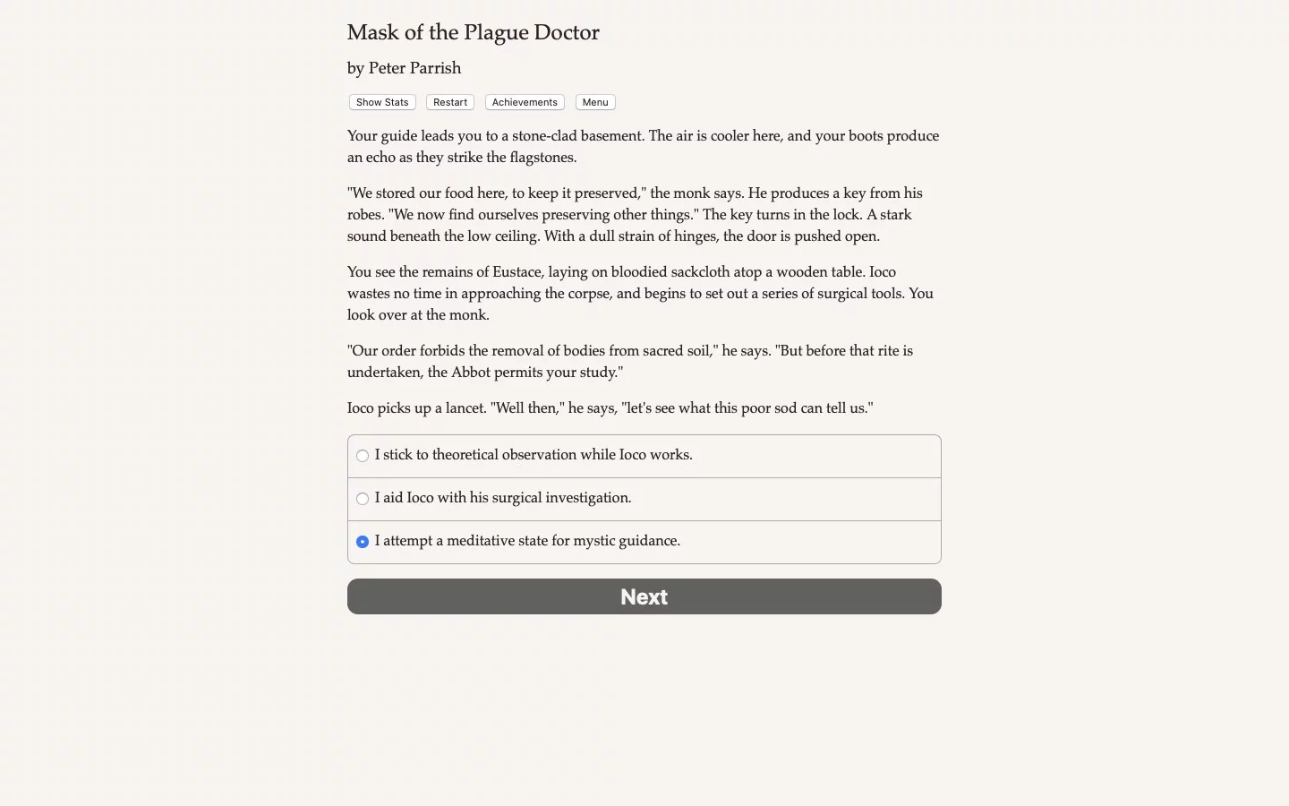 Изображение игры: Mask of the Plague Doctor