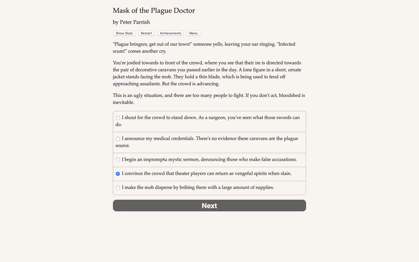 Изображение игры: Mask of the Plague Doctor