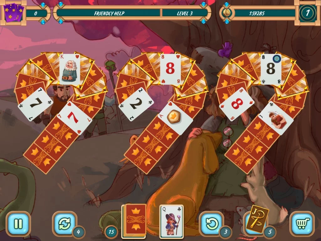Изображение игры: Sweet Solitaire: School Witch