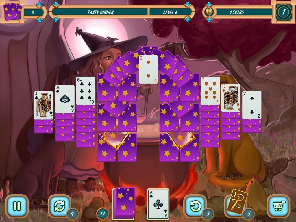 Изображение игры: Sweet Solitaire: School Witch