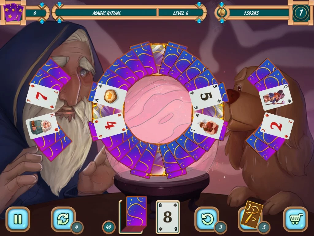 Изображение игры: Sweet Solitaire: School Witch