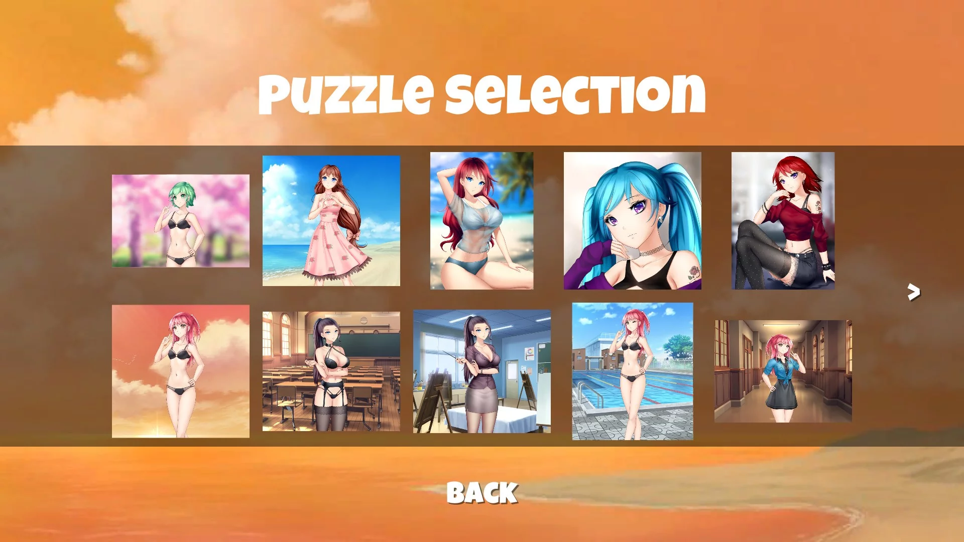 Изображение игры: Anime Girls Mini Jigsaw Puzzles