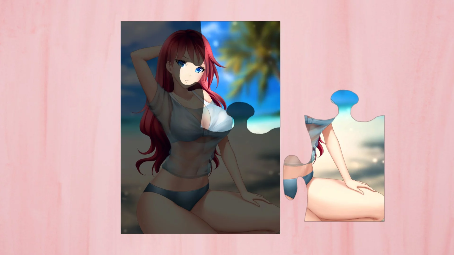 Изображение игры: Anime Girls Mini Jigsaw Puzzles
