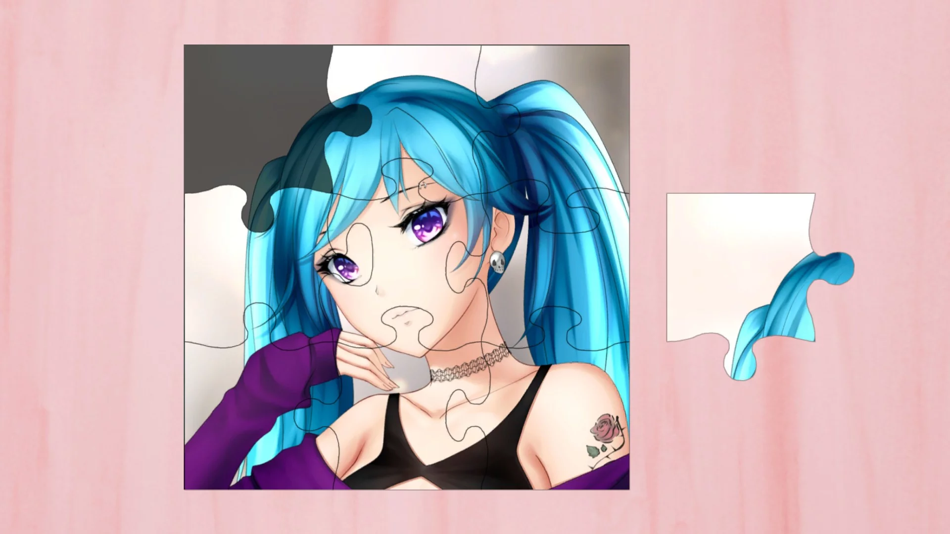 Изображение игры: Anime Girls Mini Jigsaw Puzzles